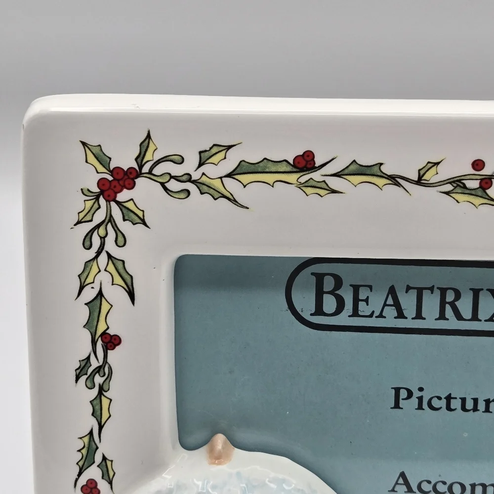 Vintage 1989 Schmid Beatrix Potter Christmas Collection Hand Painted Frame 5"x7" - Picture 4 of 15